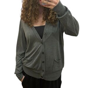Tom Ford 100% Silk Light Button Up Gray Cardigan Men’s Size 48 Medium